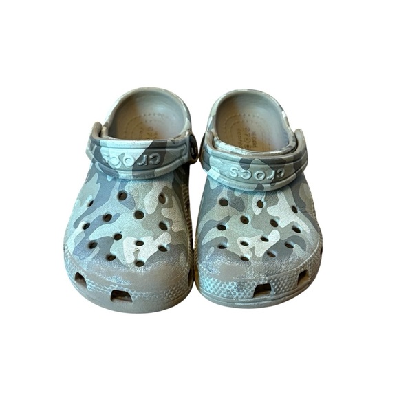 Kids Camo CROCS C9 Green Slip On Clogs Toddler Childrens Hunting Child - Picture 2 of 7